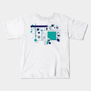 Abstract computer chip design. Kids T-Shirt